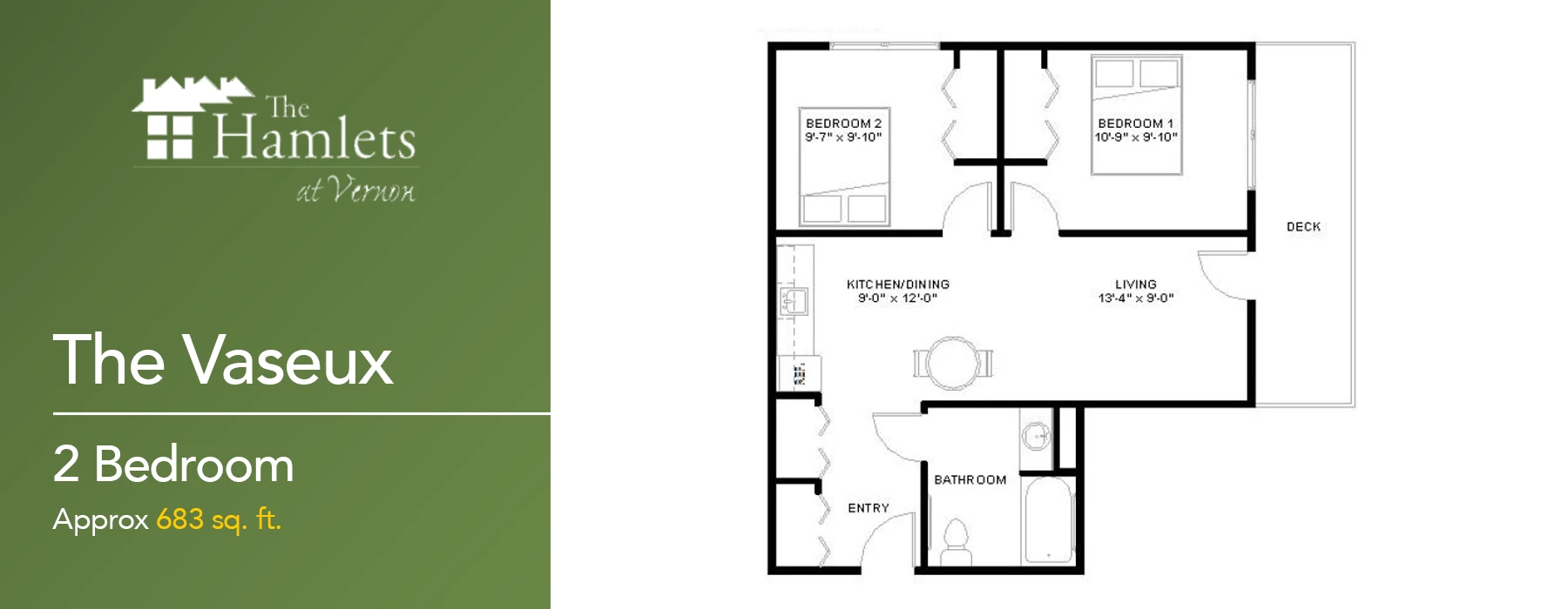 The Vaseux - 2 bedroom plan